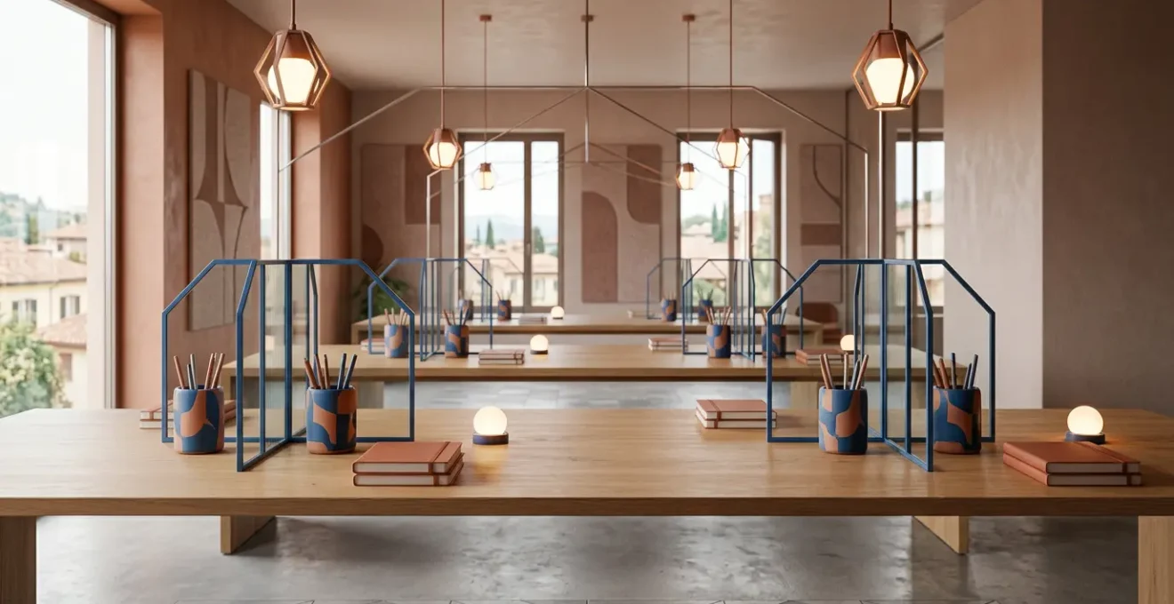 Rappresentazione visiva della coerenza del brand in un network di franchising distribuito geograficamente