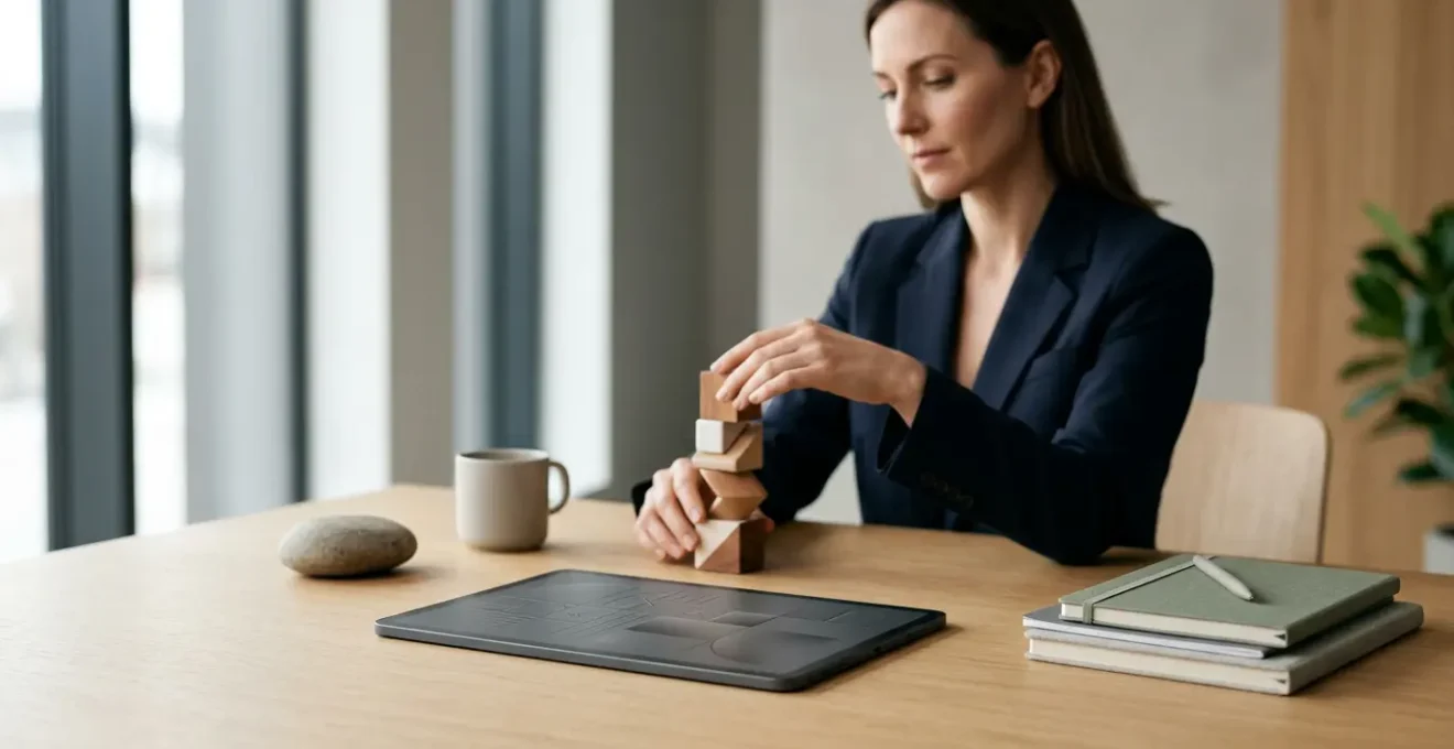 Professionista che monitora la reputazione online con strumenti digitali avanzati