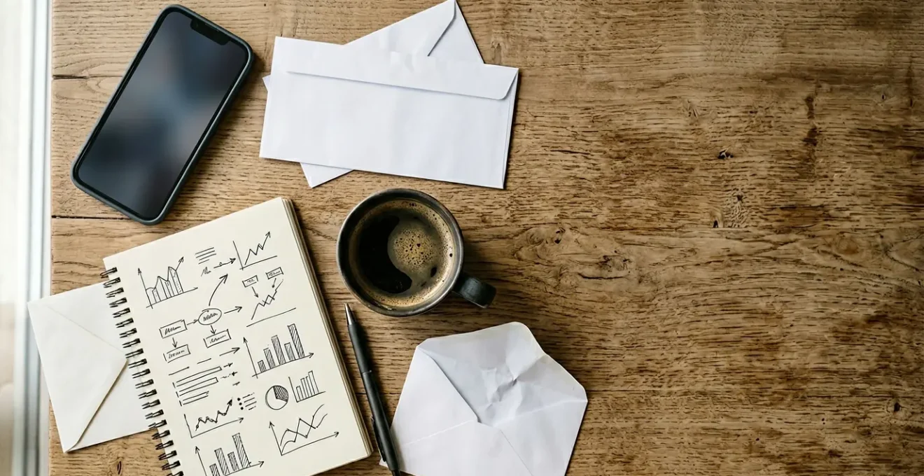 Rappresentazione simbolica del calo del tasso di apertura delle newsletter e della ripresa strategica