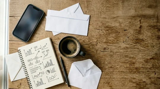 Rappresentazione simbolica del calo del tasso di apertura delle newsletter e della ripresa strategica