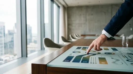 Presentazione di report marketing con visualizzazione dati efficace e comprensibile per dirigenti