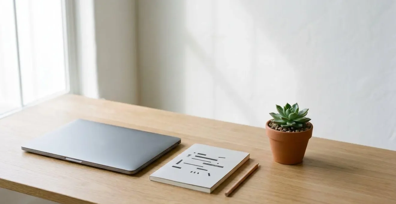 Ambiente di lavoro digitale minimalista che rappresenta l'automazione dei flussi di dati nel marketing