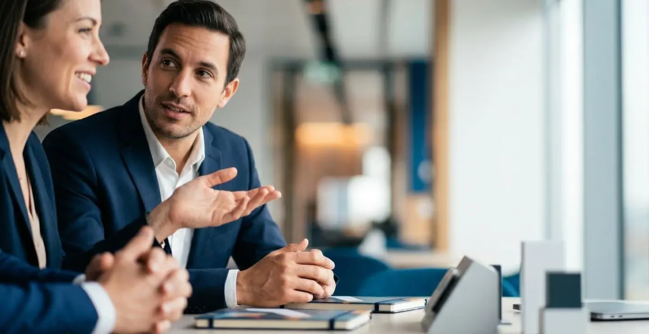 Metafora visiva del networking professionale e della condivisione di contenuti brandizzati