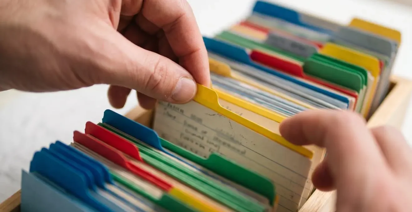 Sistema di organizzazione e archiviazione di contenuti digitali per social media con struttura chiara